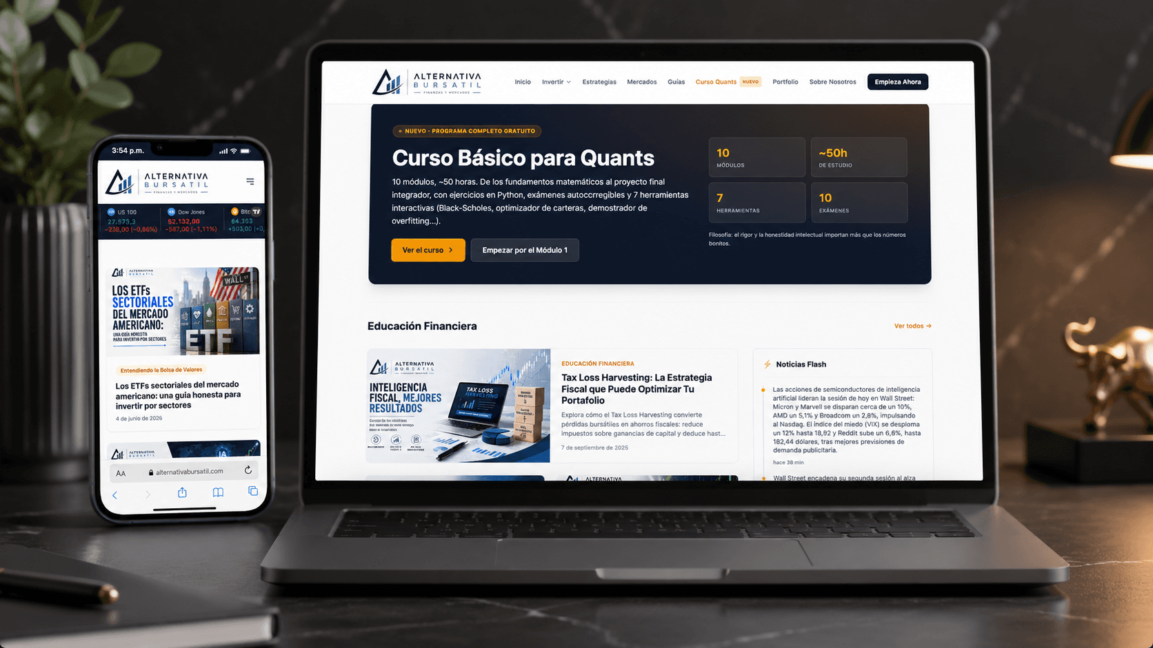 Sitio de Alternativa Bursátil hecho por loco22 — Contenido · SEO