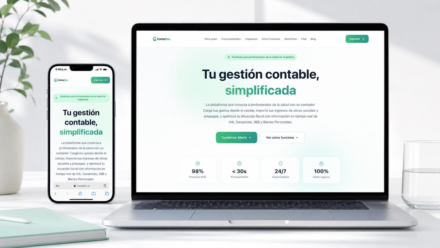 Sitio de ContaDoc hecho por loco22 — Web app · PWA