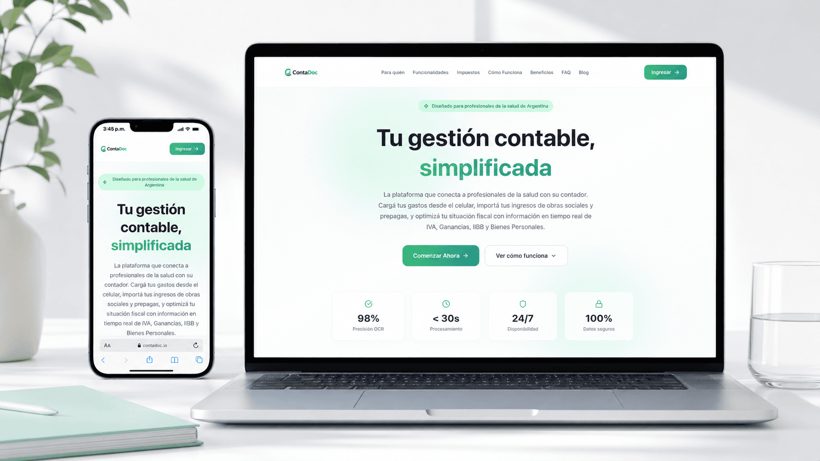 Sitio de ContaDoc hecho por loco22 — Web app · PWA