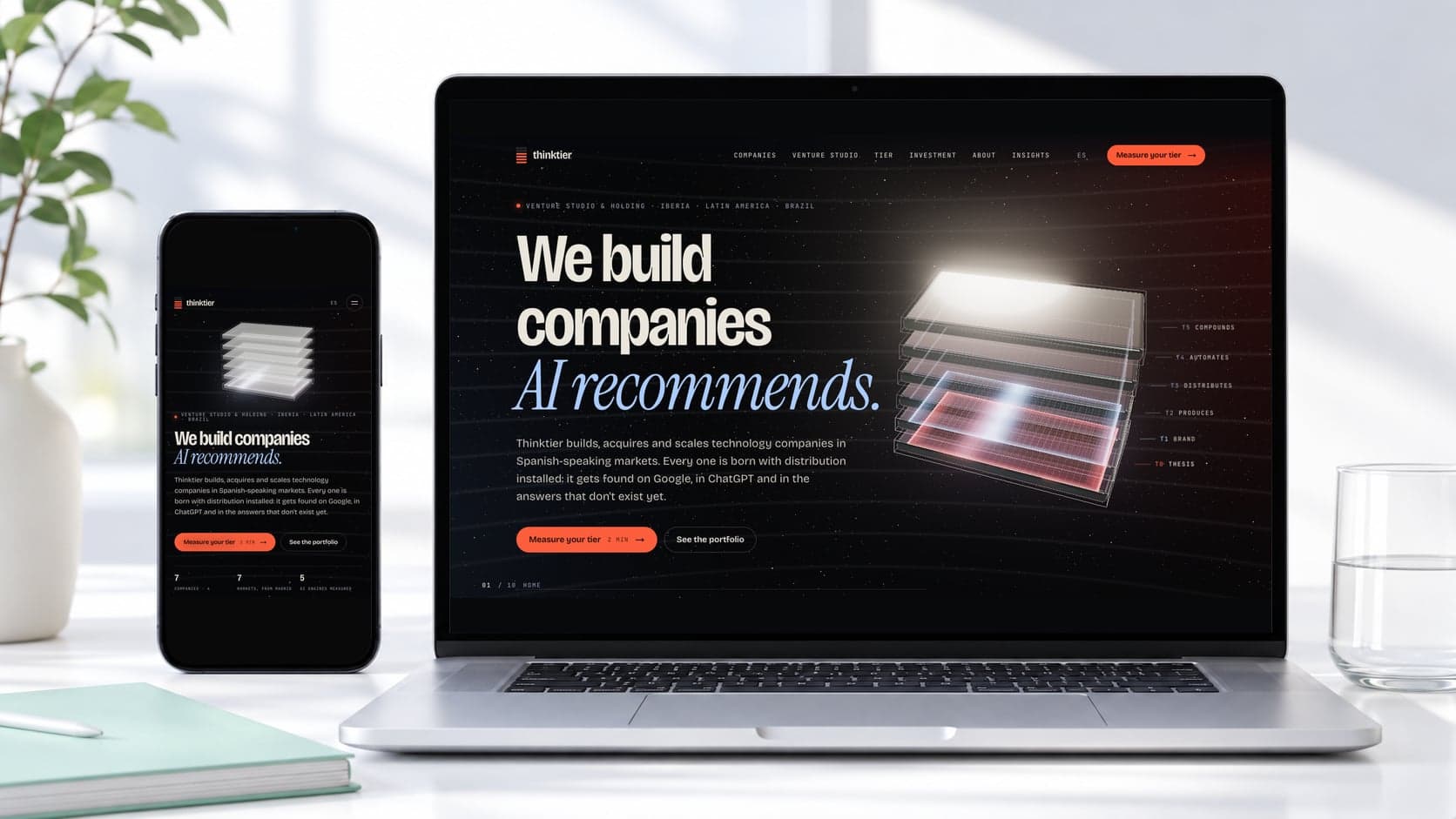 Sitio de ThinkTier hecho por loco22 — Web corporativa · SEO + GEO